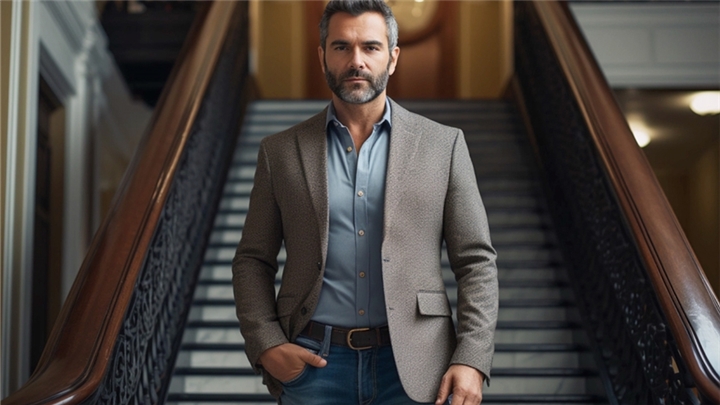 ست کردن تیپ اسپرت با پیراهن مردانه