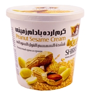 کرم ارده بادام زمینی مقدار 400 گرمی شیررضا