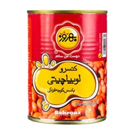 کنسرو لوبیا چیتی با سس گوجه 380 گرمی بهروز