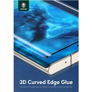 محافظ صفحه شیشه ای تمام صفحه دور چسب خمیده گرین لاین Samsung Galaxy S23 Ultra Green Lion 3D Edge