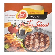 استیک برگر 90 % مقدار 500 گرمی  شام شام