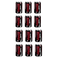 نوشابه قوطی زیرو 330 میلی لیتری بسته 12 عددی کوکاکولا