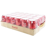 نوشابه قوطی 330 میلی لیتری بسته 24 عددی کوکاکولا