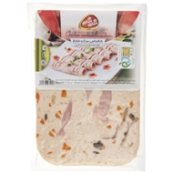 کالباس مرغ 55% با قارچ مقدار 200 گرمی شام شام