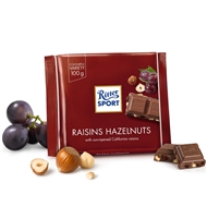 شکلات با مغز فندق و کشمش 100 گرمی ریتر اسپرت Ritter sport
