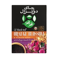 چای سیاه و تکه های گل محمدی و هل دوغزال 100 گرمی
