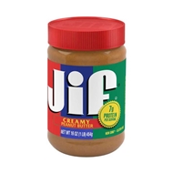 کره بادام زمینی بدون گلوتن کرمی creamy مقدار 454 گرمی جیف jif