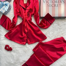 ست ساتن لباس خواب زنانه ترک ویکتوریا سکرت Victoria’s Secret
