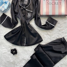 ست ساتن لباس خواب زنانه ترک ویکتوریا سکرت Victoria’s Secret
