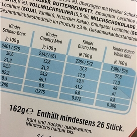 شکلات کیندر مدل Mini Mix بسته 26 تکه 162 گرمی Kinder