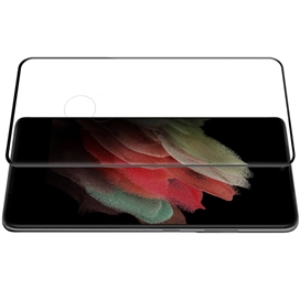 محافظ صفحه شیشه ای دورچسب تمام صفحه نیلکین سامسونگ Samsung Galaxy S21 Ultra 3D CP+ Max