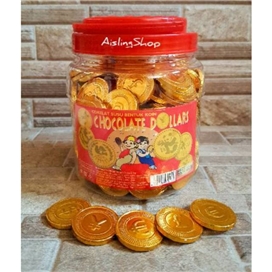 شکلات شیری طرح سکه بسته 100 عددی