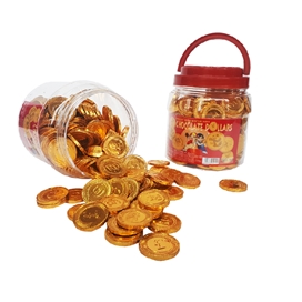 شکلات شیری طرح سکه بسته 100 عددی