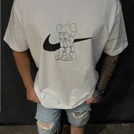 تیشرت مردانه سوپر پنبه چاپی نایک