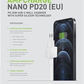 شارژر دیواری سریع انرژیا Energea AmpCharge Nano PD20 Wall Charger