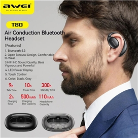 ایربادز اوی مدل Awei T80 Wireless Bluetooth OWS Air Conduction Earbuds