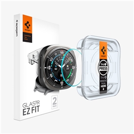 محافظ صفحه گلکسی واچ 7 اولترا سایز 47 برند اسپیگن مدل Spigen Glas.tR EZ Fit بسته 2 تایی