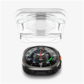 محافظ صفحه گلکسی واچ 7 اولترا سایز 47 برند اسپیگن مدل Spigen Glas.tR EZ Fit بسته 2 تایی