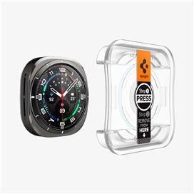محافظ صفحه گلکسی واچ 7 اولترا سایز 47 برند اسپیگن مدل Spigen Glas.tR EZ Fit بسته 2 تایی