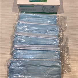 ماسک سه لایه پزشکی آبی وارداتی بسته 50 عددی