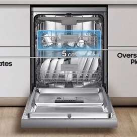 ظرفشویی 14 نفره مدل DW60M5070FS رنگ سیلور سامسونگ SAMSUNG