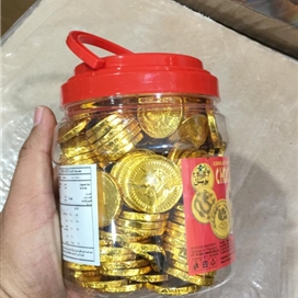 شکلات شیری طرح سکه بسته 100 عددی