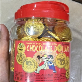 شکلات شیری طرح سکه بسته 100 عددی