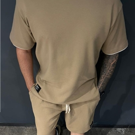 ست تیشرت و شلوارک مردانه پارچه مراکش