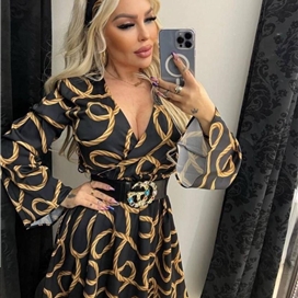 پیراهن طرح ریسمان کمردار مجلسی اورجینال گوچی GUCCI