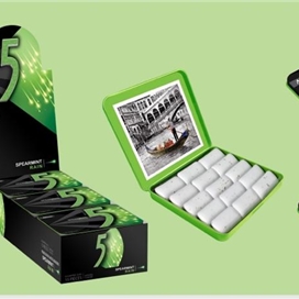 آدامس قوطی فلزی طعم نعنا خنک SPEARMINT RAIN مقدار 15 عددی فایو 5