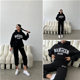 ست هودی و شلوار طرح چاپی زنانه ترک