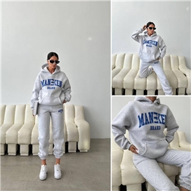 ست هودی و شلوار طرح چاپی زنانه ترک