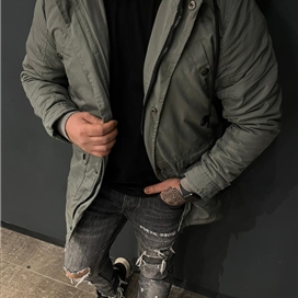 کاپشن اوور سایز کلاه دار مردانه