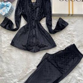 ست لباس خواب مخمل زنانه ترک گوچی