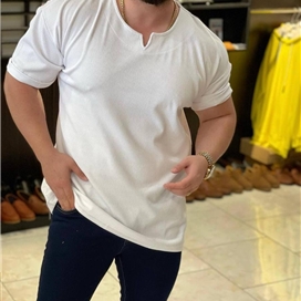 تیشرت مردانه یقه کوبایی مدل 2024