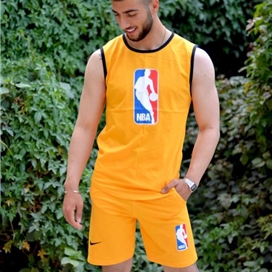 ست رکابی و شلوارک طرح NBA مردانه