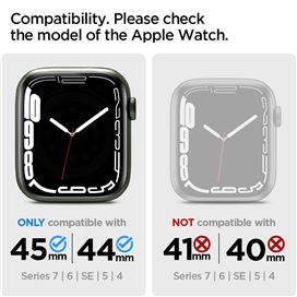 بند و کاور اپل واچ اسپیگن سایز 44/45 | Spigen Rugged Armor Pro Apple Watch Series 8/7/SE/6 Case